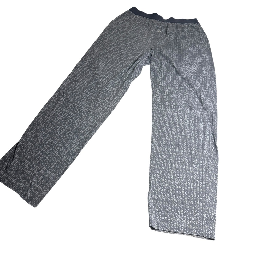 Bronzini Men Gray Herringbone Pattern Pajama Loun… - image 2